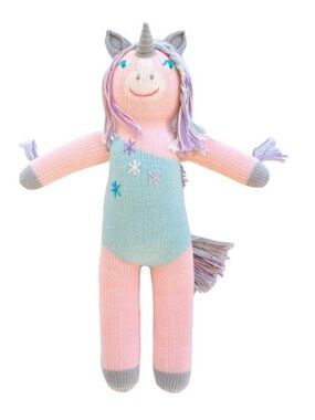 Blabla Confetti the Unicorn 100% Cotton Knit Doll